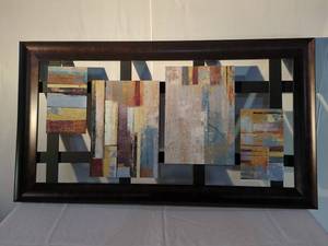 lot 33 image: Abstract Modern Wall Art Large Colorful Geometric Pattern 50 by 28