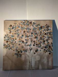lot 34 image: Kirklands Nature Tree Design Wall Art Large Decorative Canvas Good Condition