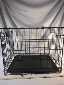 lot 41 image: Collapsible Metal Dog Kennel 24x18x20 Inch Portable Pet Cage