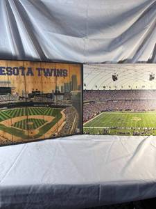 lot 54 image: Minnesota Twins and Vikings Stadium Canvas Prints Sports Decor