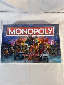 lot 55 image: Monopoly Board Game Iron Maiden Edition Guitarists Collectors Set Mint