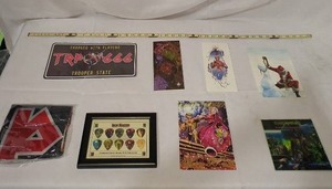 lot 134 image: Iron Maiden Memorabilia Lot w Guitar Picks, Posters & Christmas Cards