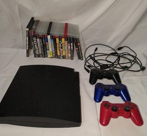 lot 147 image: Sony PlayStation 3 Bundle with 18 Games and 3 Controllers - Untested