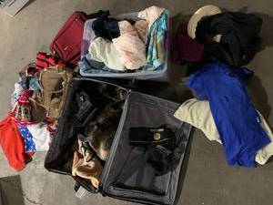 lot 103 image: Assorted Mixed Lot Clothing, Blankets, Hats, Bags Incl. Disney Blanket