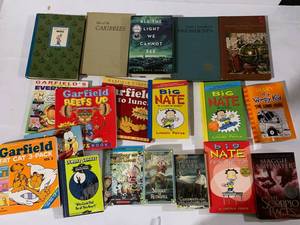 lot 106 image: Diverse Collection of 18 Books including Garfield Big Nate Wimpy Kid Lemony Snicket