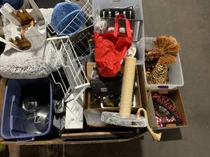 lot 162 image: Diverse Household Items Lot Glassware, Kitchen Appliances, Decor, and More