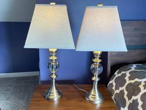 lot 11 image: DSI Modern Table Lamps, Set of 2