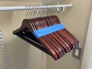 lot 14 image: Set of 20 Wooden Coat Hangers