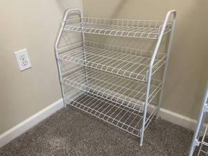 lot 15 image: Two Metal Wire Storage Shelves