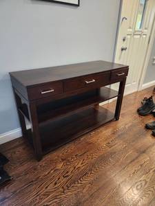 lot 58 image: Dark Wood Console Table