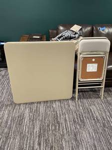 lot 230 image: Cosco Folding Table & Chairs Set