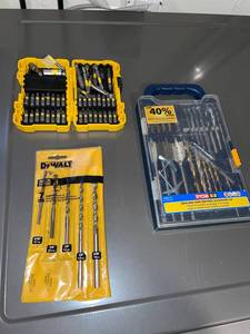 lot 272 image: DeWalt & Ryobi Drill Bit Sets