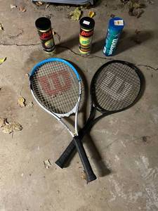 lot 336 image: Wilson Tennis Rackets & Balls Set