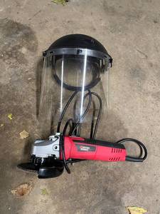 lot 339 image: Masterworks Angle Grinder & Face Shield