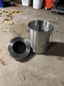 lot 340 image: Stainless Steel Compost Bin
