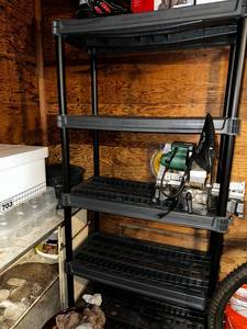lot 364 image: Durable Plastic Shelving Unit