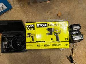 lot 374 image: Ryobi ONE 18V Hammer Drill Set