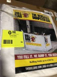 lot 36 image: Bull Bag Dumpster Bag  Customer Returns See Pictures
