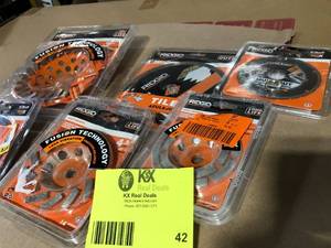 lot 42 image: Lot of Assorted Ridgid  Cutter Blades various models and conditions Customer Returns See Pictures