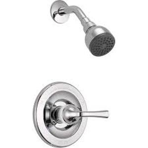 lot 33 image: Delta Foundations Single-Handle 1-Spray Tub and Shower Faucet in Chrome Customer Returns See Pictures