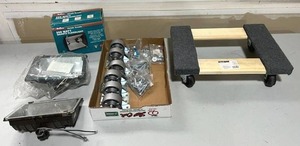 Like New Anvil 800lbs. Capacity Moving Dolly (18 x 12 x 5 T), Caster Wheels and Reflex 300 Watt Flood Lights