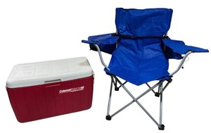 Coleman PolyLite 48 Cooler and Nice Folding Camping Chair