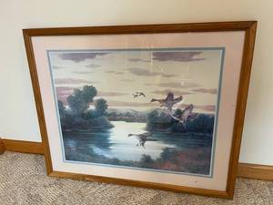 Nice 24 x 30 Framed Duck Themed Art Print