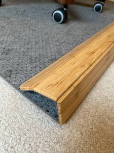 Vintage Office Chair and Neat 48 x 51 Bamboo Chair Floor Mat - Lower Level (BRING HELP TO REMOVE)