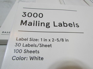 lot 189 image: Mailing Labels