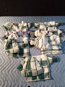 lot 106 image: Novelty shirt and hat made out washcloths with saying