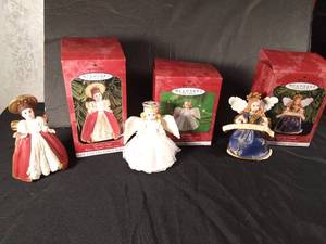 lot 144 image: 1998. 1999. 2000 Hallmark Madame Alexander Holiday Handcrafted Series 1, 2, 3 ornaments
