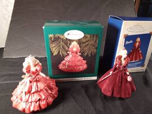 lot 146 image: Hallmark1996 Barbie Club Edition and 2002 celebration barbie ornaments