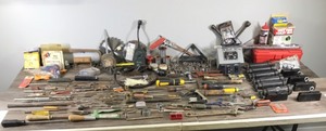 lot 339 image: Lot of Tools and More - Solder - Sockets - Hammers - Crescent Wrenches - Drill Bits - 5 Large Magnets and More