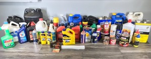lot 349 image: Lot of Auto Fluids and More - Not all of them are Full - see description