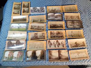 lot 182 image: Vintage Stereo view photo cards