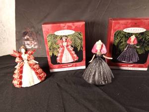 lot 149 image: 1997 & 1996 Hallmark handcrafted Holiday Barbies