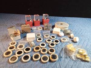 lot 172 image: Music boxes & buttons and 3 glass laser etched deer paper weights