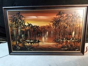lot 184 image: Large painting by Ervin