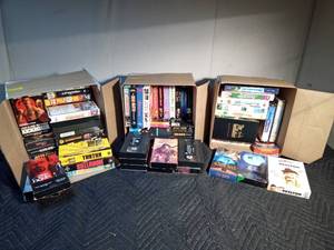 lot 198 image: 3 boxes of VHSs