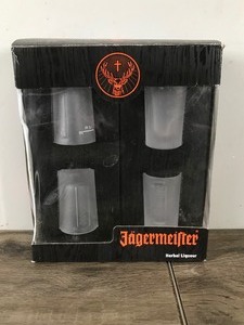 lot 400 image: Set of 4 Jegermeister 1 fluid ounce Shot Glasses