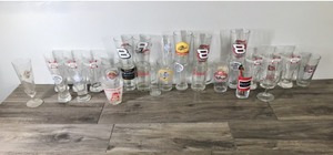 lot 401 image: Lot of Collectible Beer  Alcohol Glasses