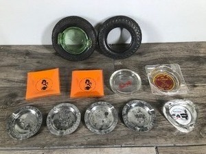 lot 428 image: Lot of Collectible Ashtrays - Playboy - Camel - Firestone and More