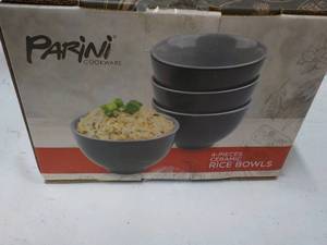 lot 34 image: Parini 4 pc Ceramic Rice Bowls...