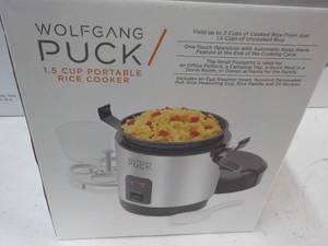 lot 61 image: Wolfgang Puck 1.5 Cup Portable Rice...