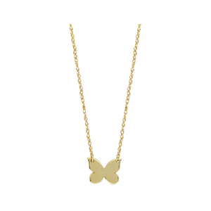 New Midas Gold 14K Yellow Gold Mini Butterfly Necklace