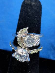 Two New Stainless Steel CZ Rings Size 6