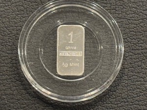 lot 87 image: 1 Gram .999 Fine Silver Bar