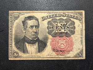 lot 5 image: 1874 Ten Cent Paper Currency