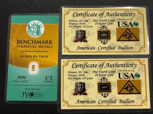 lot 64 image: 1 Grain .999 Fine Gold