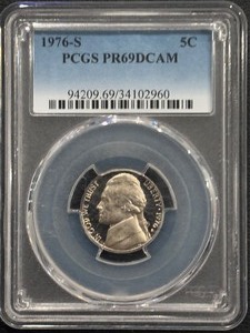 lot 41 image: 1976-S Jefferson Nickel Proof PCGS PR69 Deep Cameo